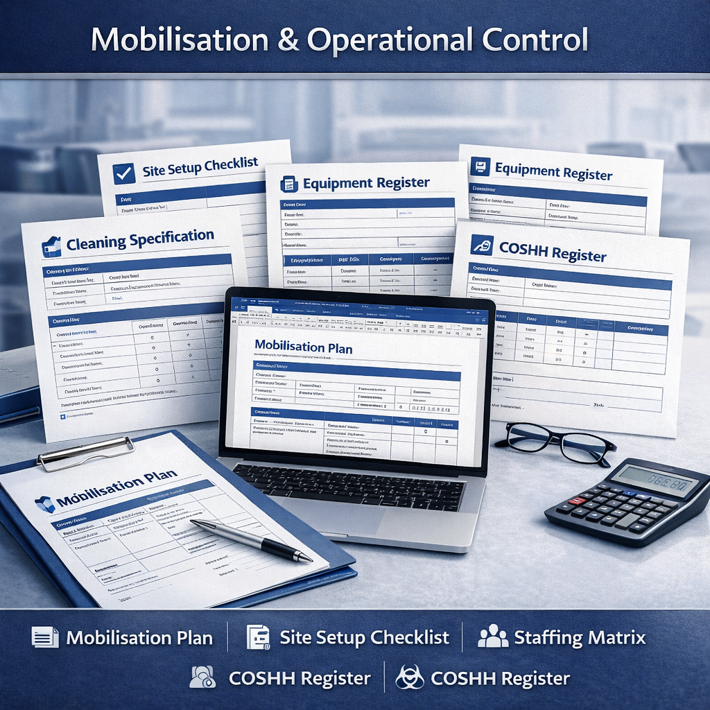 cleaning mobilisation plan template UK