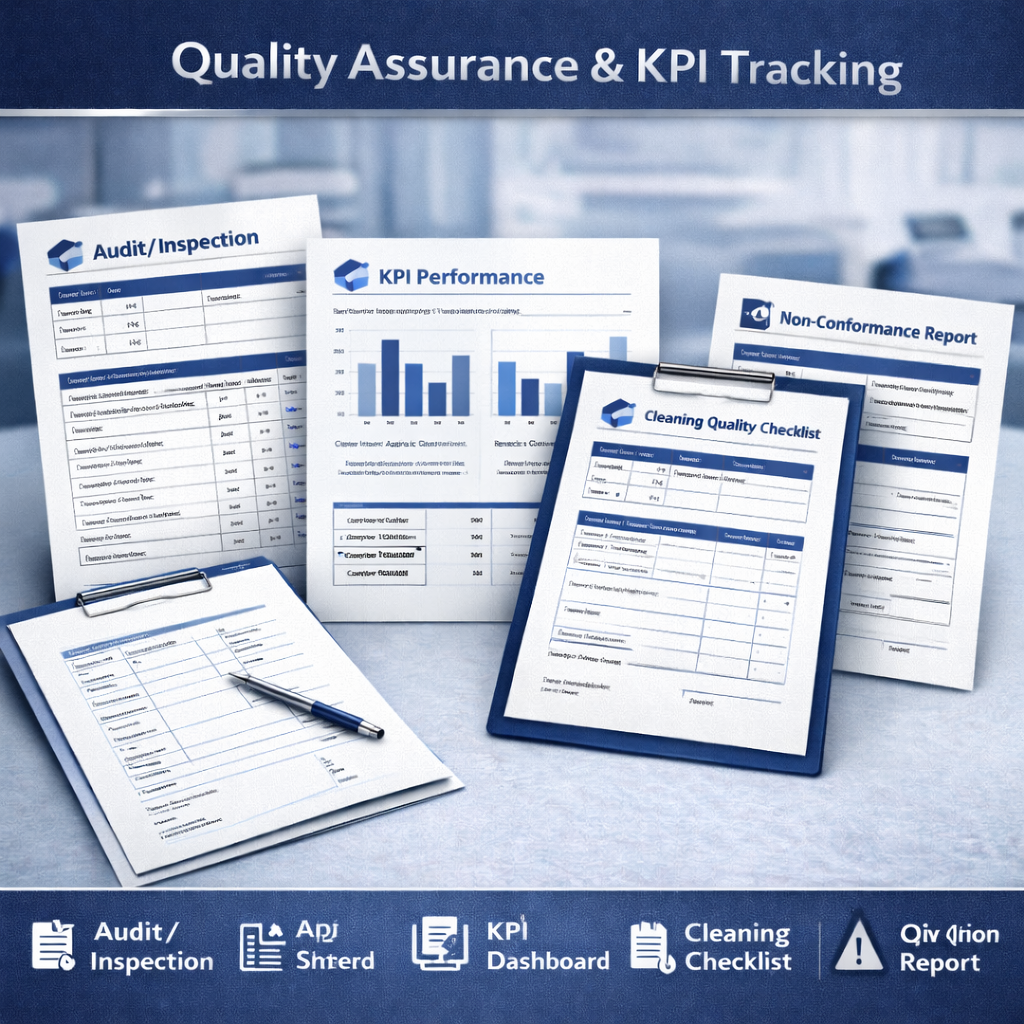 cleaning quality assurance templates UK