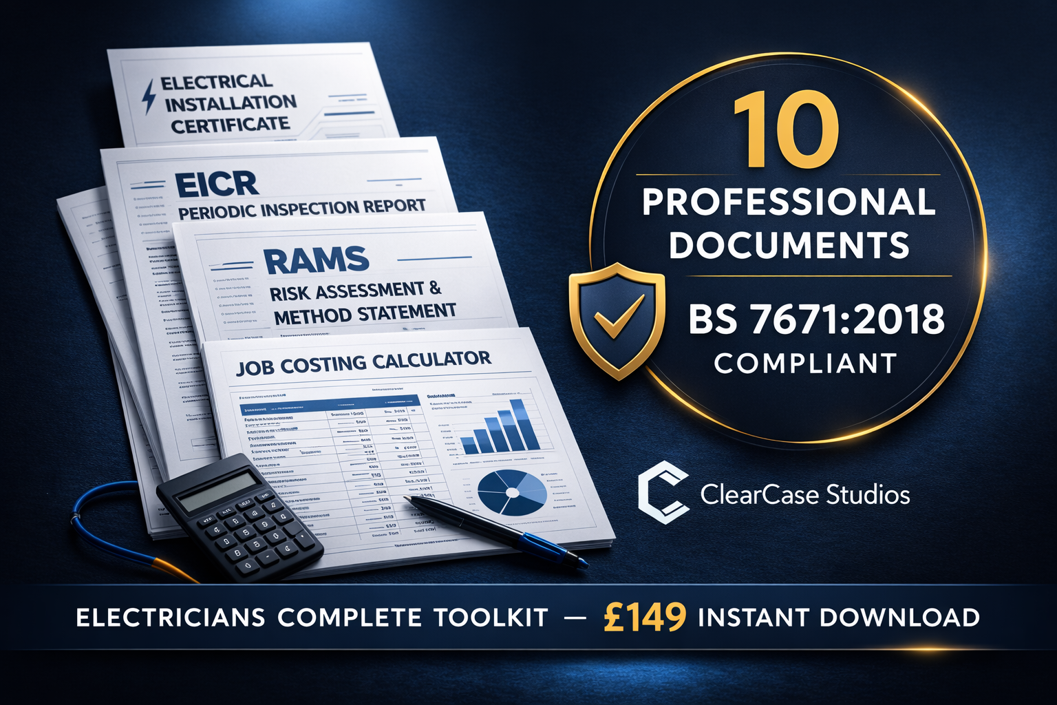 electricians complete toolkit 10 professional documents BS 7671